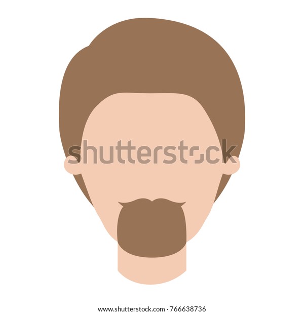 Faceless Man Short Hair Goatee Beard Stock Vector Royalty Free