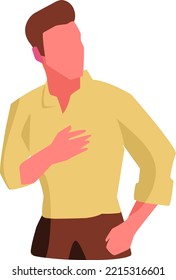 Faceless man in various pose and in various fashionable garments vector illustration 