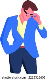 Faceless man in various pose and in various fashionable garments vector illustration 