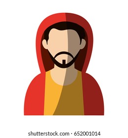 faceless man wearing hoodie avatar icon image 