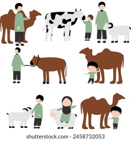 Faceless Muslim and Sacrificial Animals