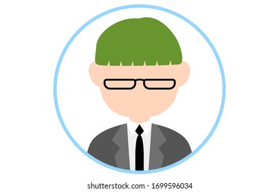 Icono de persona sin rostro con marco azul