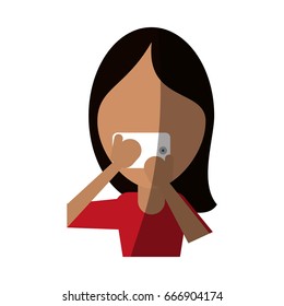 faceless person using smartphone icon image 