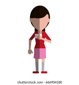 faceless person using smartphone icon image 