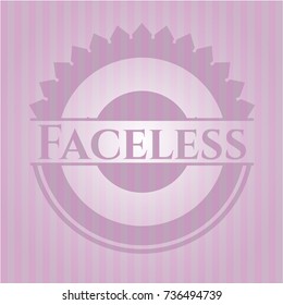 Faceless pink emblem