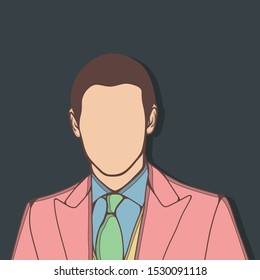 Faceless Portrait of Handsome Businessman
