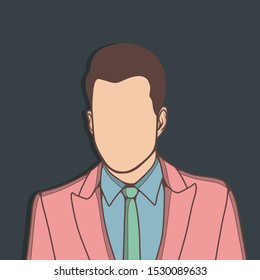 Faceless Portrait of The Young Businessman