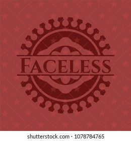  Faceless realistic red emblem