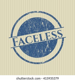 Faceless with rubber seal texture