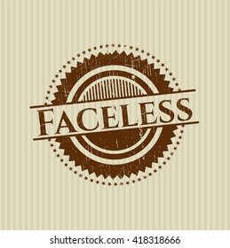 Faceless rubber stamp
