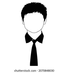 retrato de silueta sin rostro, archivo vectorial editable para todas sus necesidades gráficas.