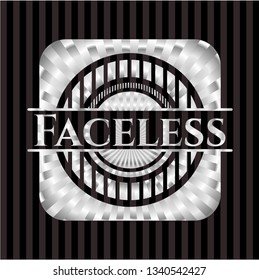 Faceless silvery badge