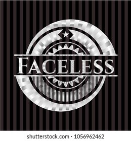 Faceless silvery shiny emblem
