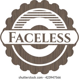 Faceless vintage wood emblem