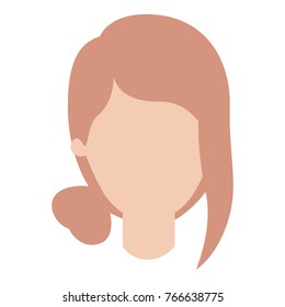 faceless woman with collected hair and fringe in colorful silhouette