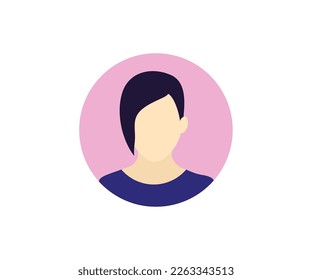 Faceless woman face icon. Female face silhouette. Characters for social media and networking, user profile, website and app design and development, user profile vector design and illustration.
