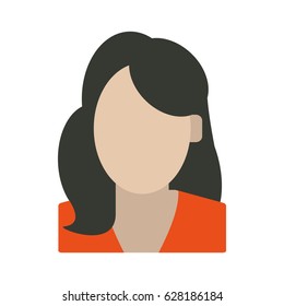 faceless woman with long hair icon image 