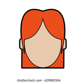 faceless woman with long hair icon image 