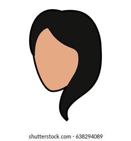 faceless woman with long hair icon image 