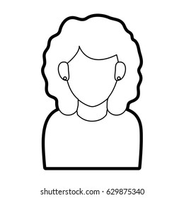 faceless woman with long straight hair icon image 