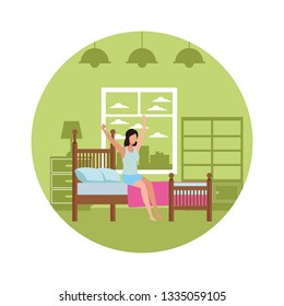 faceless woman waking up
