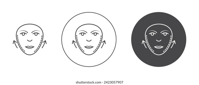 Facelift Vector Illustration Set. Youthful Renewal sign suitable for apps and websites UI design style.
