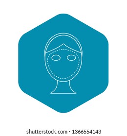 Facelifting icon. Outline illustration of facelifting vector icon for web