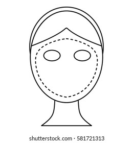 Facelifting icon. Outline illustration of facelifting vector icon for web