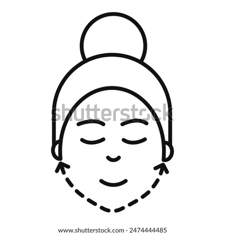 Facelifting Surgery Icon Ideal for Cosmetic Procedures and Anti-Aging Treatments