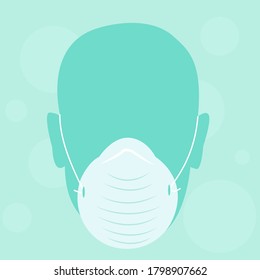 Facemask Icon Set With Respiratory Face Masks