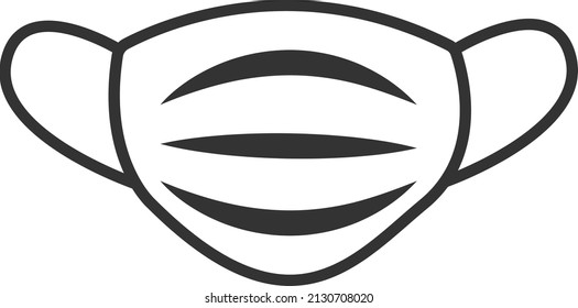 Facemask Icon Vector, Protect From Covid 19 Symbol