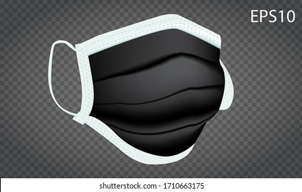 Facemask, Medical protective mask isolated on white background. Disposable surgical facemask cover the mouth and nose. Healthcare and medical concept.