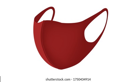 Facemask, Medical protective mask isolated on white background. Disposable surgical facemask cover the mouth and nose. Healthcare and medical concept.