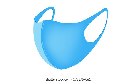 Facemask, Medical protective mask isolated on white background. Disposable surgical facemask cover the mouth and nose. Healthcare and medical concept.