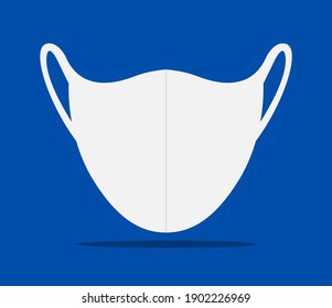 Facemask vector mockup icon. Black face mask ppe anti dust mask shape template