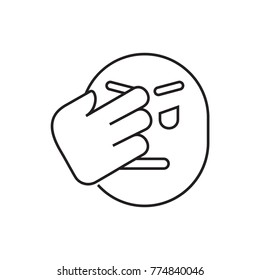 facepalm emoticon icon illustration isolated vector sign symbol