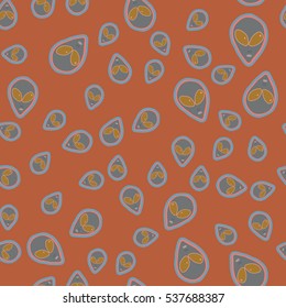 Faces Of Aliens UFO pattern.Alien seamless background.Modern design for textiles and fabrics, wrapping paper and wallpapers of all kinds.Universal vector icons alien heads seamless patterns tiling.