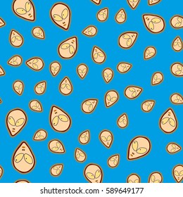 Faces of aliens UFO seamless pattern. Background for textiles and fabrics, wrapping paper and wallpapers of all kinds. Universal design icons alien heads seamless patterns tiling.