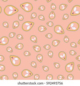 Faces of aliens UFO seamless pattern. Background for textiles and fabrics, wrapping paper and wallpapers of all kinds. Universal design icons alien heads seamless patterns tiling.
