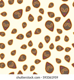 Faces of aliens UFO seamless pattern. Background for textiles and fabrics, wrapping paper and wallpapers of all kinds. Universal design icons alien heads seamless patterns tiling.