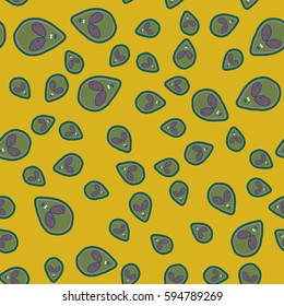 Faces of aliens UFO seamless pattern. Background for textiles and fabrics, wrapping paper and wallpapers of all kinds. Universal design icons alien heads seamless patterns tiling.