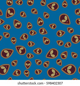 Faces of aliens UFO seamless pattern. Background for textiles and fabrics, wrapping paper and wallpapers of all kinds. Universal design icons alien heads seamless patterns tiling.