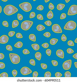 Faces of aliens UFO seamless pattern. Background for textiles and fabrics, wrapping paper and wallpapers of all kinds. Universal design icons alien heads seamless patterns tiling.