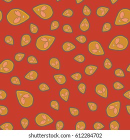 Faces of aliens UFO seamless pattern. Background for textiles and fabrics, wrapping paper and wallpapers of all kinds. Universal design icons alien heads seamless patterns tiling.