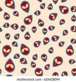 Faces of aliens UFO seamless pattern. Background for textiles and fabrics, wrapping paper and wallpapers of all kinds. Universal design icons alien heads seamless patterns tiling.