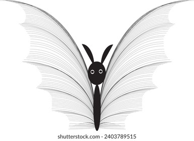 Faces appear in the negative space around a butterfly's wings in a surreal illustration.