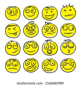 Faces emoticon design, perfect for sticker and web icon design
