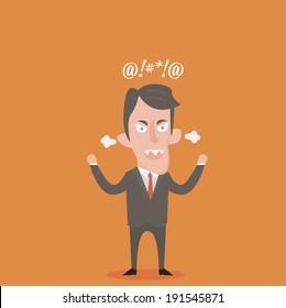 Faces icon set \ employee \ business man \Flat design