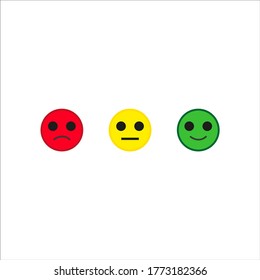 der Gesichter der Zufriedenheit. Illustration für Web- und Mobile-Design.