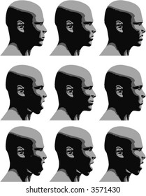 faces of a man